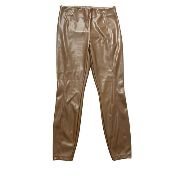 Rachel Zoe brown vegan leather leggings size M - Picture 1 of 8